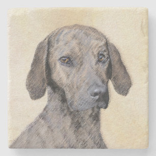 Porta-copo De Pedra Plott Painting - Arte de Cachorro Original