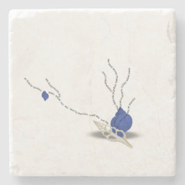 Porta-copo De Pedra Poema de vidro de areia do buquê de concha minimal