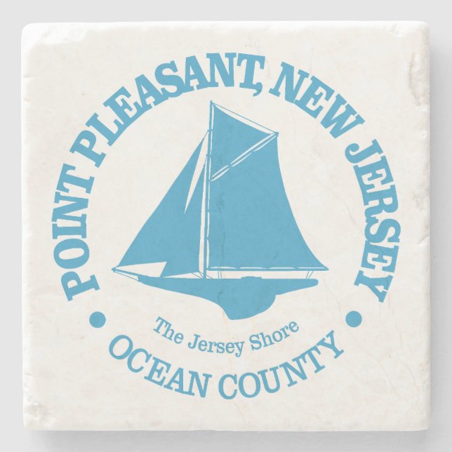 Porta-copo De Pedra Point Pleasant NJ (loop) (Frente)