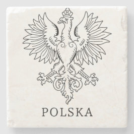 Porta-copo De Pedra Poland's White Eagle Contemporary State Emblem 