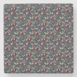 Porta-copo De Pedra Pomegranate & Olive Branch Watercolor Coasters