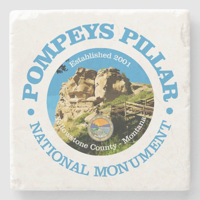 Porta-copo De Pedra Pompeys Pillar NM (Frente)