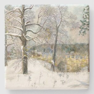 Porta-copo De Pedra Ponte de inverno Pasta de Aquarela