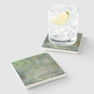 Porta-copo De Pedra Ponte Japonesa de Claude Monet Arte de Nenúfar