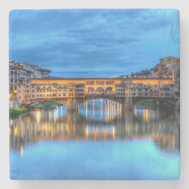 Porta-copo De Pedra Ponte vecchio em Florença, Itália (Frente)