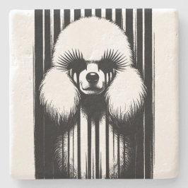 Porta-copo De Pedra Poodle Spookie com estética Grunge