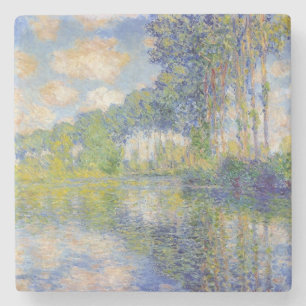Porta-copo De Pedra Poplars no rio Epte (por Claude Monet)