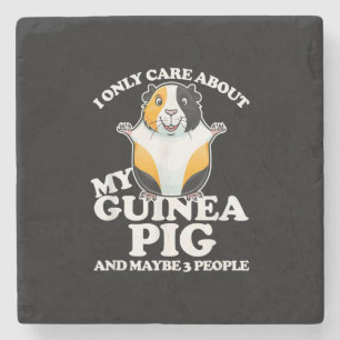 Porta-copo De Pedra Porco Guineense Eu Me Preocupo Com Meu Porco Guine