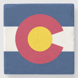 Porta-copo De Pedra Porta copos da Pedra do Colorado Flag