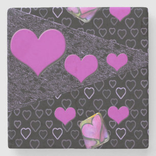 Porta-copo De Pedra Porta copos da pedra do dia de as mães Marble