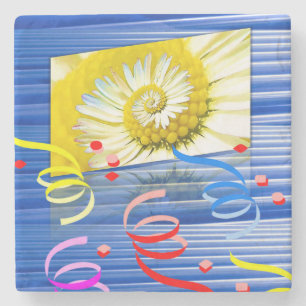 Porta-copo De Pedra Porta copos da pedra do dia de as mães Marble