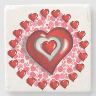 Porta-copo De Pedra Porta copos da pedra do dia de as mães Marble