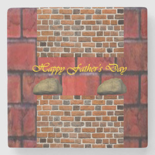 Porta-copo De Pedra Porta copos da pedra do dia de os pais Marble