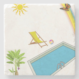 Porta-copo De Pedra Porta copos da pedra do dia de os pais Marble