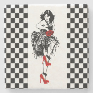 Porta-copo De Pedra Porta copos da pedra do dia de os pais Marble