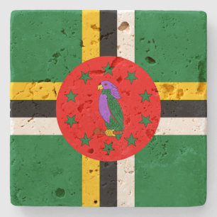 Porta-copo De Pedra Porta copos da Pedra Dominica Flag