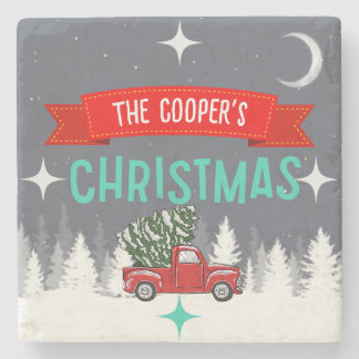 Porta-copo De Pedra Porta copos de Árvore de Natal de Pedra Personaliz