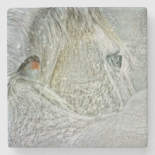 Porta-copo De Pedra Porta copos de cavalos