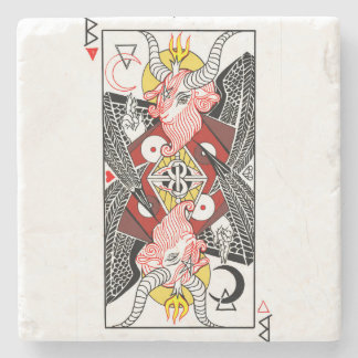 Porta-copo De Pedra Porta copos de mármore de WILDCARDXFAUST Baphomet