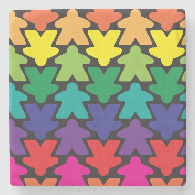 Porta-copo De Pedra Porta copos de Meeple (Frente)