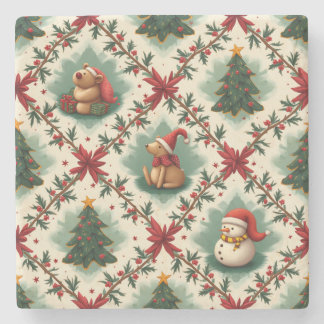 Porta-copo De Pedra Porta copos de Natal