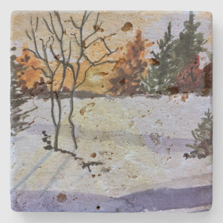 Porta-copo De Pedra Porta copos de Travertine