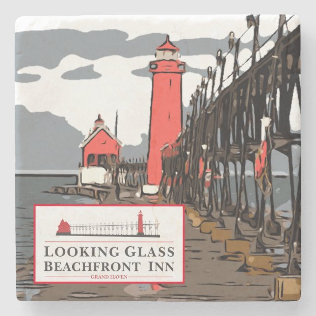 PORTA-COPO DE PEDRA PORTA COPOS DE VIDRO (Frente)