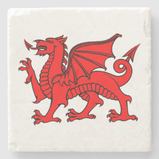 Porta-copo De Pedra Porta copos de Y Ddraig Goch (dragão vermelho de