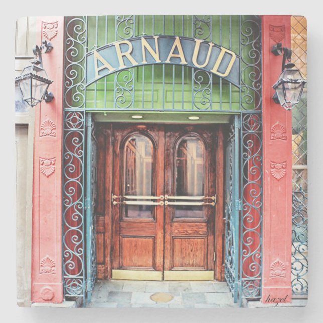 Porta-copo De Pedra Porta copos do restaurante Arnaud, (Frente)