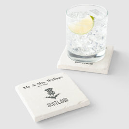 Porta-copo De Pedra Porta copos escocesa personalizada para casamento,