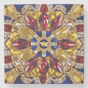 Porta-copo De Pedra Porta copos especial de pedra nas cores da Colômbi