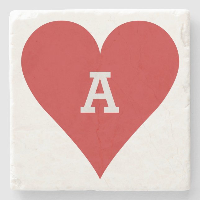 Porta-copo De Pedra Porta copos feita sob encomenda do monograma do (Frente)