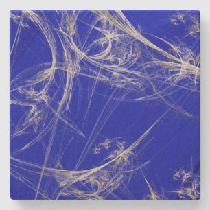 Porta-copo De Pedra Porta copos frontal azul e branca