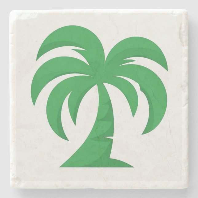 Porta-copo De Pedra Porta copos Geométrica Verde (Frente)