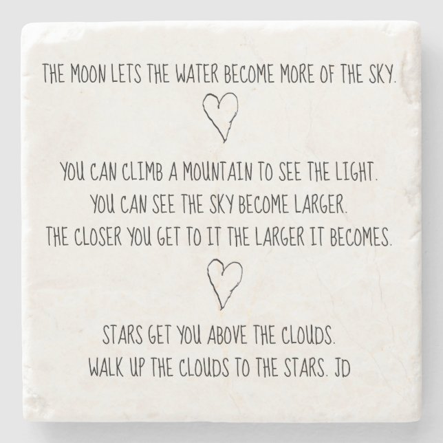 Porta-copo De Pedra Porta copos inspirada (Frente)