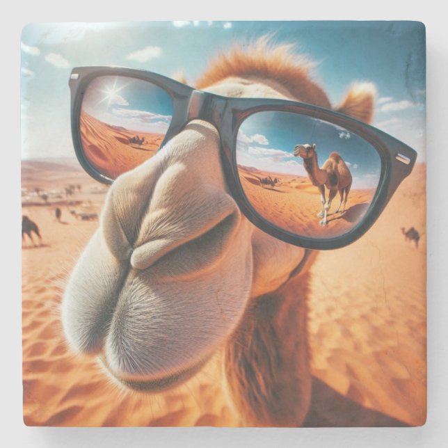 Porta-copo De Pedra Porta copos legal de pedra do camelo (Frente)