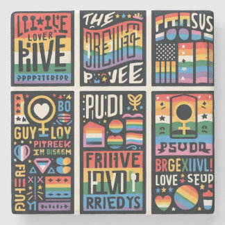 Porta-copo De Pedra Porta copos LGBTQ