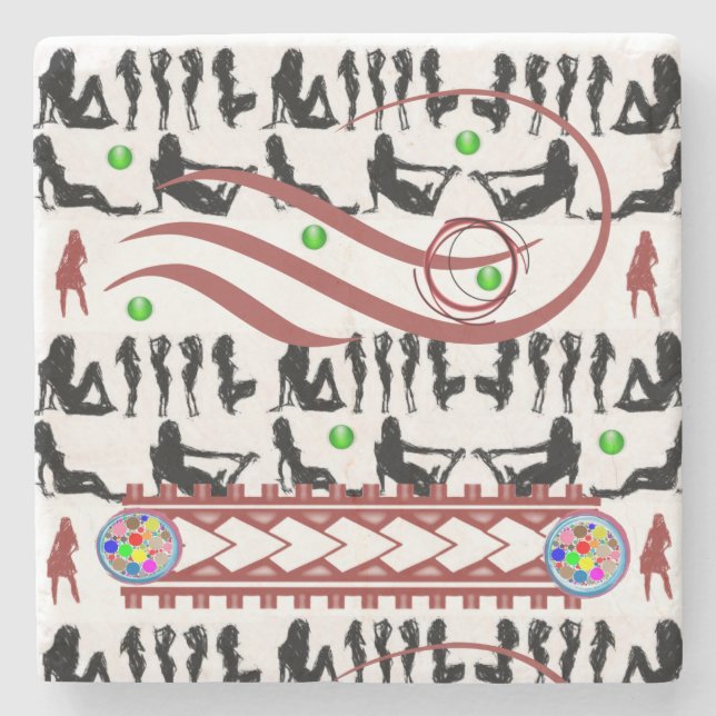 Porta-copo De Pedra Porta copos Marble Stone (Frente)