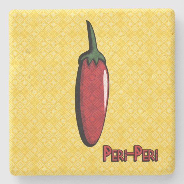 Porta-copo De Pedra Porta copos Peri Chili Pepper Stone (Frente)