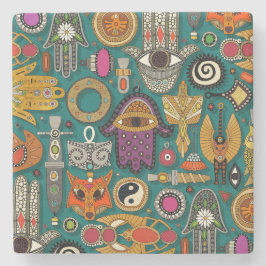 Porta-copo De Pedra Porta copos verde viridian