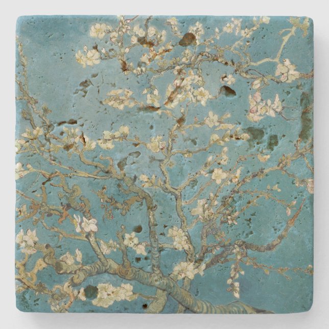 Porta-copo De Pedra PORTA-COPOS: VINCENT Van Gogh : ALMOND BLOSSOM (Frente)