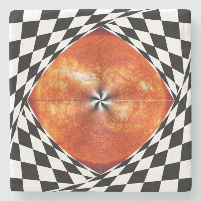 Porta-copo De Pedra Portal para o Sol por Kenneth Yoncich (Frente)