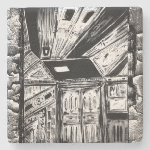 Porta-copo De Pedra Portas abertas