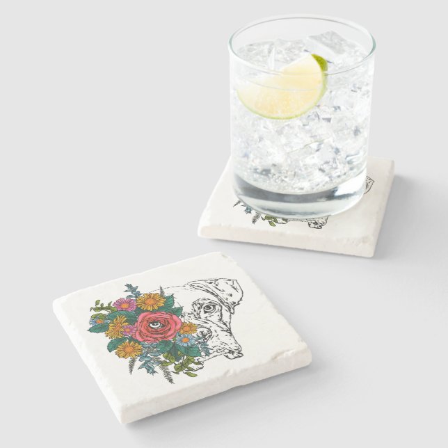 Porta-copo De Pedra Portas copos Adoráveis de Cachorro (Lateral)