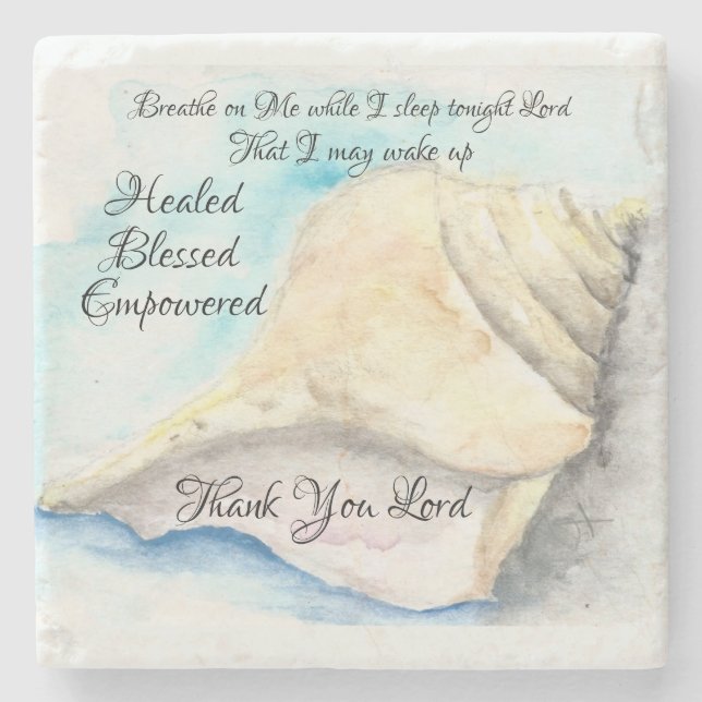 Porta-copo De Pedra Portas copos de conchas (Frente)