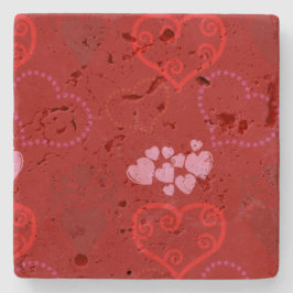 Porta-copo De Pedra Portas copos de pedra dia de os namorados - Coraçõ