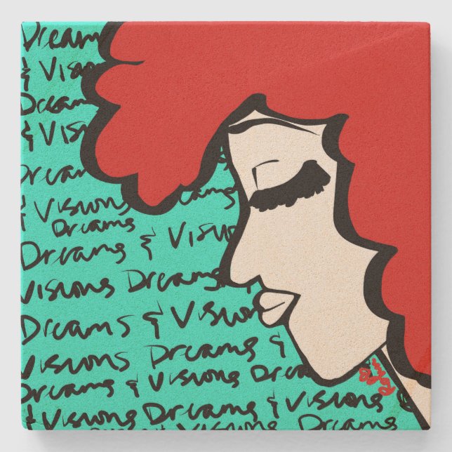 Porta-copo De Pedra Portas copos de Pedra Sonhos e Visões (Frente)