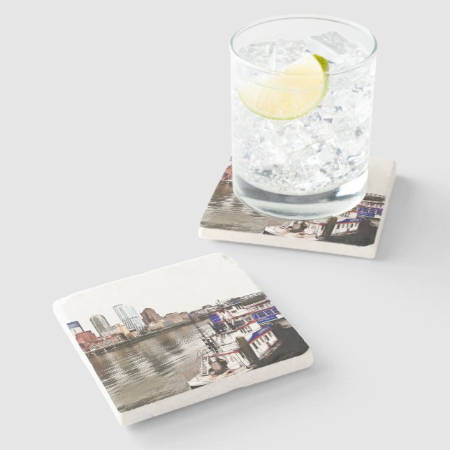 Porta-copo De Pedra Portas copos de Pittsburgh (Lateral)