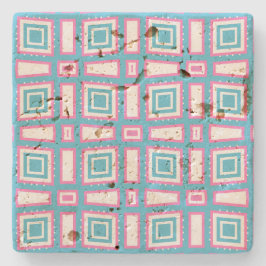 Porta-copo De Pedra Portas copos de Travertina ao Quadrado de Onda