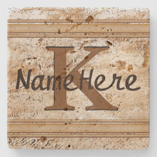 Porta-copo De Pedra Portas copos NAME e MONOGRAM para Ele, Conjunto de